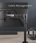 Back view of Ultra Flexible Monitor Arm Desk Mount For 13 To 38 Inch Ultrawide And Regular Monitors Up To 32 Inches, 22 lb capacity.