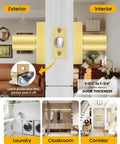 Brushed Gold Passage Door Handles 2 Pack For Interior Doors Keyless Non Locking Lever Set For Hallways And Closets Reversible Heavy Duty Zinc Alloy Hardware Perfect For High Traffic Rooms, door thickness guide