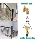 Top Shelf Aluminum Balusters Giving Dang Sturdy Deck Stair Spindles For Straight Up Clean Square Railing Kits With No Sweat Flush Mount Brackets For Bold Indoor Outdoor Villa Builds Packed Ten Strong on stair and flat ground connections.