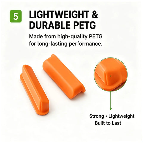 One Hand Opening Thumb Grip Accessory For Free Series P2 And P4 Multi Tools Lightweight Attachment in orange PETG material