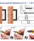 Installation diagram for 30 Pack Three And A Half Inch Square Cabinet Handles Matte Black Pulls For Kitchen Cabinets And Drawers