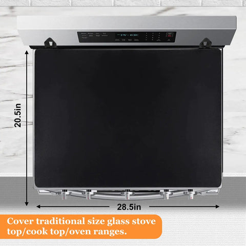 Top view of Glass Stove Top Cover That Adds Solid Heat Resistant Protection For Your Large Electric Cooktop Keeps Glass Or Ceramic Safe