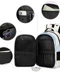 Interior view of Waving Polar Cub Printed Unisex Backpack With Large Capacity Durable Polyester Daypack, showing compartments
