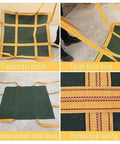 Heavy Duty Cargo Net Hoist With Thick Canvas Lifting Pad For Towing Rigging And Moving 150X150Cm showing trapezoidal pocket and nylon slings.