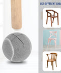 16 Pieces Precut Tennis Ball Chair Leg Covers For Furniture Gray 6.3 Cm Protect Floors And Reduce Noise For Chairs And Desks