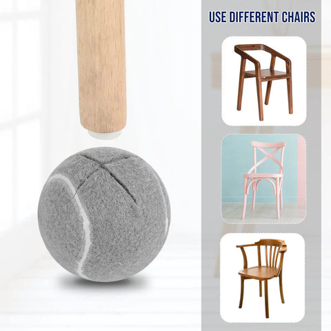 16 Pieces Precut Tennis Ball Chair Leg Covers For Furniture Gray 6.3 Cm Protect Floors And Reduce Noise For Chairs And Desks
