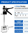 Image showing Greywolf Multi-Function Furniture Lifter With Dual Arm Jacks for cabinet raising, 15.5 inches tall, manual tool.