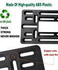 Front License Plate Mounting Kit No Drill Easy Install Plastic Front Plate Adapter With Black Aluminum Frame Car Tag Holder