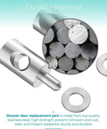 Top Notch Heavy Duty 5/16 Inch Stainless Steel Shower Door Hinge Pin For Framed Glass Doors With Continuous Hinge Rust Proof Replacement Hardware With Washer, showcasing durable stainless steel material.