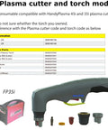 55 Amp Plasma Cutting Consumable Kit For Handyplasma Firepower 45i ESAB Compatible Pro Grade with torch and consumables
