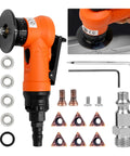 Hot Deal On This Snazzy Two In One Mini Pneumatic Chamfering Machine with R angle blades and accessories for 45-degree beveling.