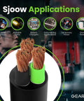 Heavy Duty 25 Ft 12/3 SJOOW Portable Cord, 12 AWG Three Conductor Flexible Copper Power Cable applications