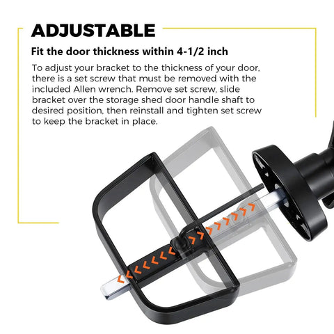 Heavy Duty Six Inch L Handle Shed Door Lock Kit With Five Matching Keys Matte Black Anti Rust Steel Construction Lock Down Your Backyard Storage Sheds Barns And Rv Camper Setups Easily