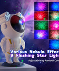 Galaxy Star Projector With Remote Control And Timing featuring astronaut figure with colorful nebula effects in background