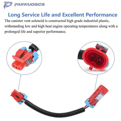 Close-up of EVAP Canister Vent Valve Solenoid 911-799 Replacement for Kia Sorento Hyundai Santa Fe 2007-2019 with connectors.