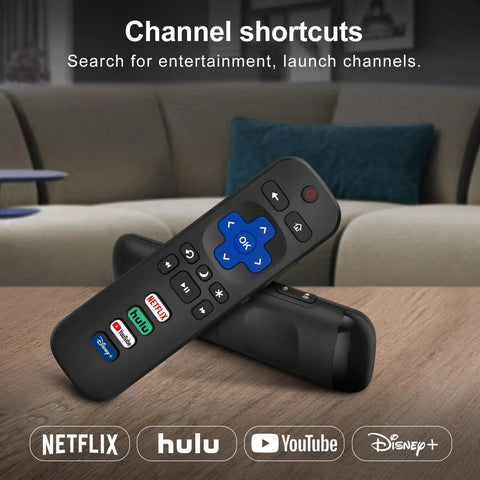 Two Pack Replacement Remote For Roku TV Compatible Smart TVs Infrared Universal Remote No Pairing Needed Just Insert Two AAA Batteries Works With TCL Hisense Onn Sharp Element Westinghouse Philips Roku TVs Batteries Not Included