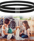 Multi Slot Drive Belts Replacement For GTW220ACK6WW And GTW330ASK4WW Washing Machines With Durable Rubber Construction Easy Install Wide Compatibility Quiet Performance Perfect For Quick Appliance Repairs. Black rubber washer drive belt