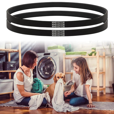 Multi Slot Drive Belts Replacement For GTW220ACK6WW And GTW330ASK4WW Washing Machines With Durable Rubber Construction Easy Install Wide Compatibility Quiet Performance Perfect For Quick Appliance Repairs. Black rubber washer drive belt