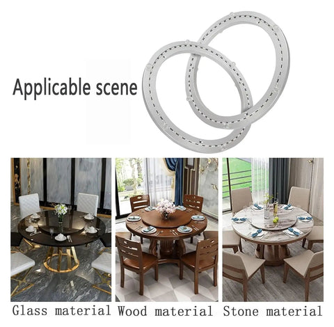 Built Tough Heavy Duty Turntable Base Bearing For 8 To 32 Inch Tables, Aluminum Alloy Lazy Susan Swivel Plate with dining tables