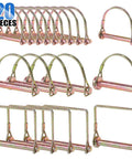 Built Tough Heavy Duty PTO Pin Assortment Kit For Farm Trailers And Wagons, 20 Pcs Zinc Plated Steel Pins, different pin sizes shown