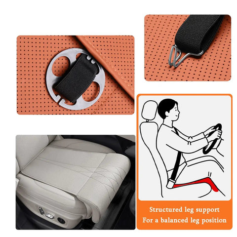 Premium Breathable Car Seat Leg Extender Cushion For Mini Electric Cooper SE JCW Convertible showing memory foam and structured leg support.