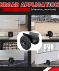 Beefy 8 Inch Panel Dolly Cart For Doors And Slabs Heavy Duty All Terrain Mover With Solid Rubber Wheels