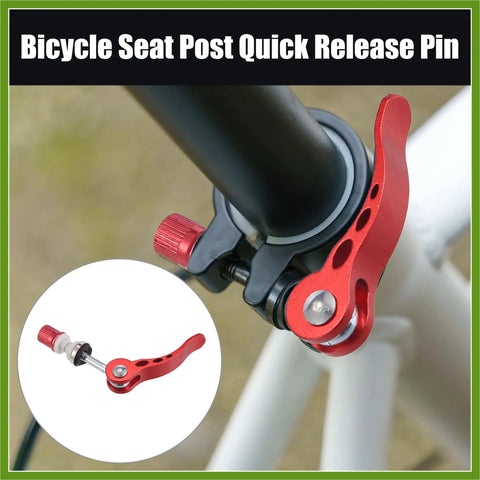 2 Pack 6mm Aluminum Alloy Bicycle Seat Post Quick Release Skewers With 60mm Length mounted on bike frame