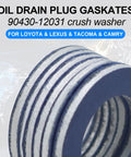 12 Pack Aluminum Oil Drain Plug Gaskets For Oil Pan Seal Durable Asbestos Free Gasket Set With Tight Seal To Prevent Leaks Ideal For Cars And Trucks For Most Vehicles. 90430-12031 crush washer for Toyota and Lexus