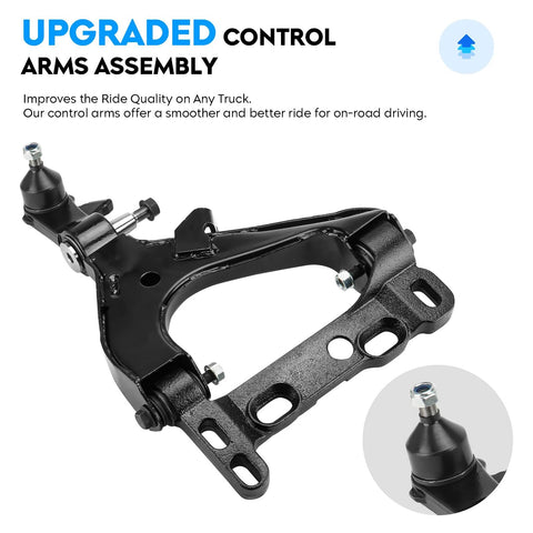 Front Lower Control Arm With Ball Joint Replacement Kit For Buick Rainier 2004 2007, Chevy Trailblazer 2004 2007, GMC Envoy 2004 2007