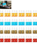 Micro 3 Blade Automotive Fuse Kit With See Through Windows, 6 Pack Each Of 5A 7.5A 10A And 15A Fuses, 24 Piece Set Display