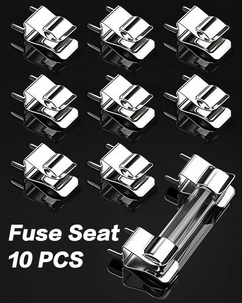 Garage Ready Fast Blow Glass Fuse Assortment Kit For Cars And Trucks 6X30MM Automotive Fuses 250V Rated Heavy Duty Amps 10 PCS fuse seat clips.
