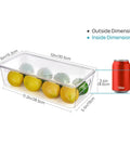 Top Shelf Eight Piece Clear Stackable Storage Bins With Slick Snap Lids Go To Fridge Organizers with lemons and limes inside.