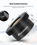 2 Inch To 1.25 Inch Eyepiece Adapter For Telescopes Twist Lock Metal Construction With Positive Lock System, black anodized aluminum.