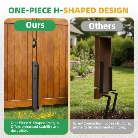 Comparison of Heavy Duty Fence Post Repair Kit With Galvanized Steel Stabilizers for enhanced stability and durability in landscaping.