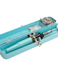 Cordless Butane Soldering Iron For Professionals in blue case with precision control, ideal for electronics and DIY projects.
