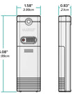 Front and side view of Wireless Outdoor Temperature and Humidity Sensor With Wall Mount Weather Resistant Gauge 330 Feet