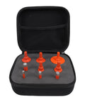 Premium 9pc Hole Saw Kit For Ceramic Tile Granite Marble Drilling 1/4 To 1-3/8 Inch Vacuum Brazed Chamfer Bit Snap Design With Cooling Sponge And Storage Box You Will Love, open case