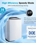 Hassle Free Portable Top Load Washing Machine With 15.7 Lbs Capacity And Fully Automatic Controls showcasing speedy mode features.