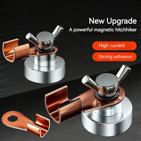Heavy Duty Magnetic Welding Ground Clamp With Super Fast No Screw Tool Free Setup For Reliable Arc Safety And Solid Grounding Connection On Any Metal Spot For Pros Or Travelers Who Need Quick Fix - copper and steel design with strong grip