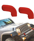 2 Pack Front Bumper Tow Hook Sleeve Covers on Jeep, Silicone Tow Hook Protectors, Waterproof, Wear and Corrosion Resistant