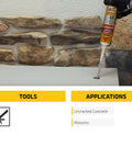 Heavy Duty High Strength Anchoring Adhesive For Concrete And Masonry With Fast Setting Self Mixing Nozzle 10.1 Fl Oz Gray in use