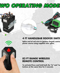 82 ft wireless remote and 4 ft handlebar switch for 4500 Lb 12V Waterproof Electric Winch For ATV UTV with Steel Cable