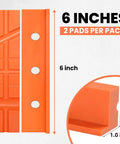 6 Inch Magnetic Soft Vise Jaws Cover Pads For Clamping And Holding Heavy Duty TPU Jaw Pads With Multi Groove Design To Protect Delicate Surfaces While Gripping Tight Ideal For DIY Home Workshop And Hobby Projects, 6 inch orange TPU pads, 2-pack