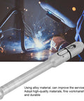 TIG Welding Pen for 1.0-3.2mm Wire, Silver White Alloy Precision Tool in use with visible sparks, durable welding pen for pros and DIY welders