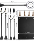 Dimensions and components of Helping Hands Soldering Clamp Station With 3X LED Magnifier Lamp Magnetic PCB Board Holder
