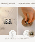 Shower drain hair catcher disposable hair trap easy to install drain cover no mess maintenance helps prevent clogs for long hair.
