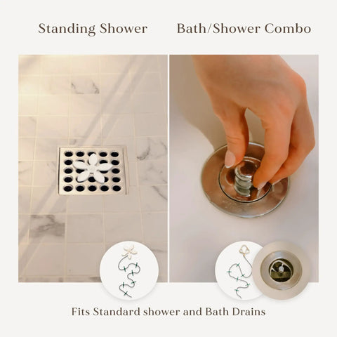 Shower drain hair catcher disposable hair trap easy to install drain cover no mess maintenance helps prevent clogs for long hair.