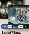 Upgrade Your Living Room Setup With This Killer 4K Streaming Stick Delivering Hella Vibrant Images Lightning Fast Playback And Rapid Wifi 6 Connectivity Paired With A Snappy Voice Remote For Total Binge Ready Entertainment Value. Image showcasing streaming options displayed on a TV.