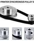 Premium Aluminum Synchronous Wheel Kit Stepper Motor Pulley Set With Timing Belt Screws And Allen Key For Smooth Transmission built for 3D printer