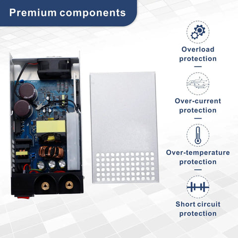 Beefy 24V DC Power Supply 1200W AC to DC Converter SMPS 50A Switching Power Supply Adapter internal components view